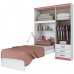 ROUPEIRO 4P. ABRIR 3G C/ CAMA MX LISBOA BRANCO / PINK