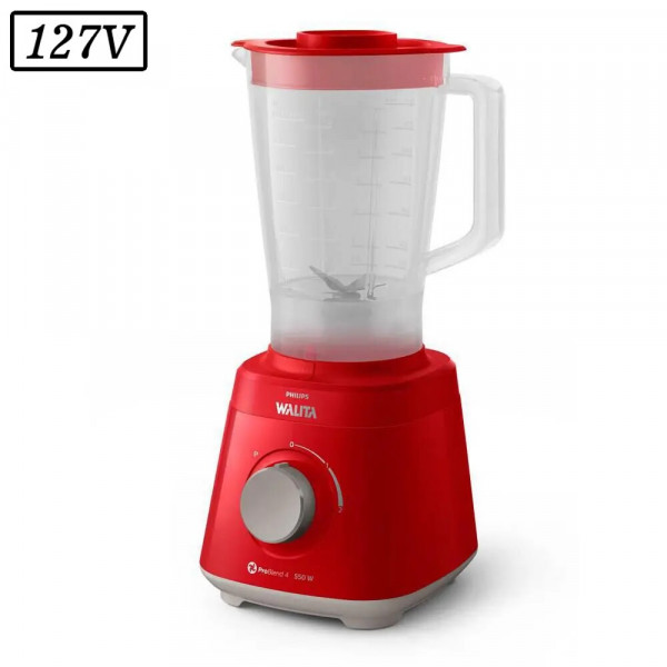 LIQUIDIFICADOR PHILIPS WALITA DAILY 550W 2 VEL 127V VERMELHO